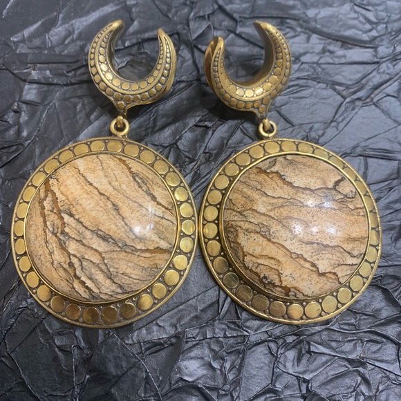 SOLD Picasso Jasper Brass weights - Picture 1 of 3